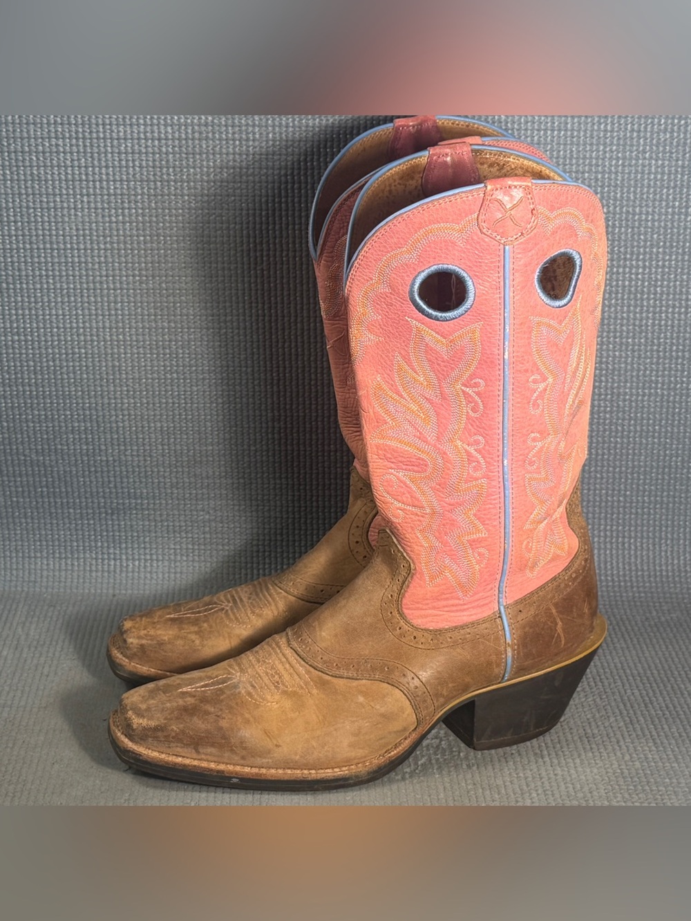 Twisted X WRS0003 Women’s Cowboy Western Pink Brown Boots Size 9.5